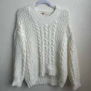 White knit sweater